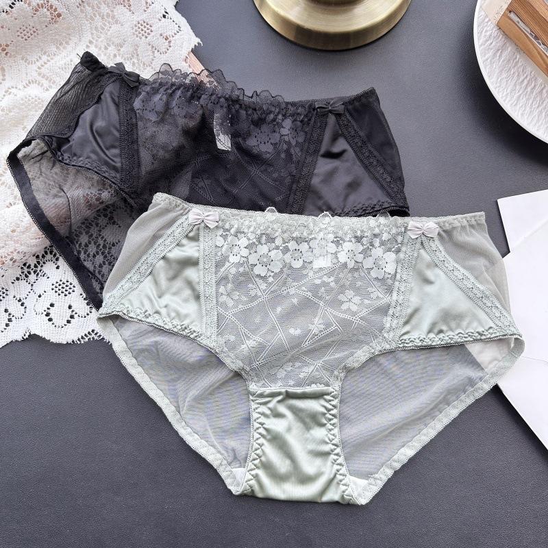 

Женские весенне-летние сетчатые кружевные сексуальные и милые жаккардовые трусики One Size зелёный