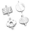 10 Stück Legierung Anhängerverbinder Antik Silber Farbe Rund Oval Doppelt Hängend Charms Für DIY Schmuckherstellung Armband Zubehör