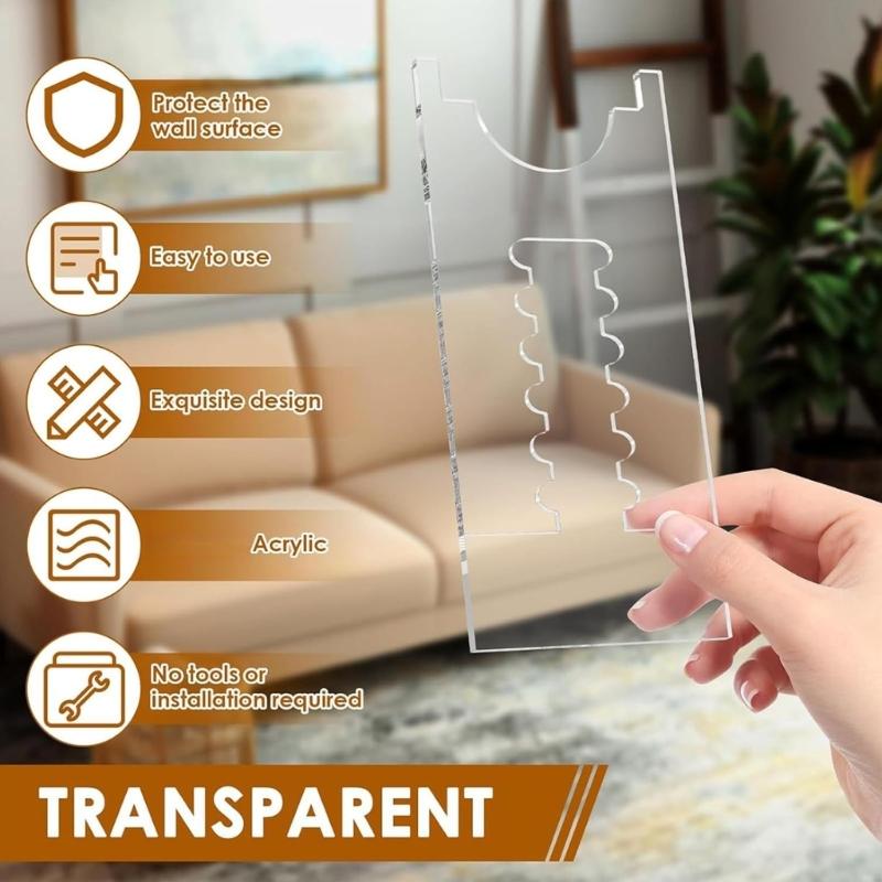 2 Stück verstellbarer klarer Acryl-Wandabstandshalter für Couch, Schlafsofa, Schrank, verhindert Hitzestau, Möbelschutzwand