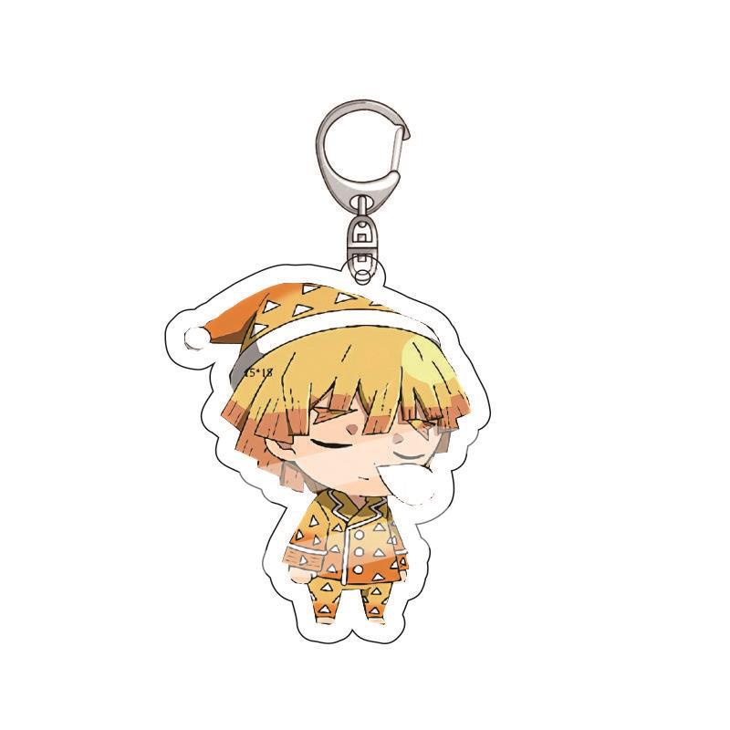 Anime Demon Slayer Acrylic Keychain Tanjiro Kamado Nezuko Zenitsu Inosuke Hashira Pendant Cosplay Perfect Gift for Fans Collection