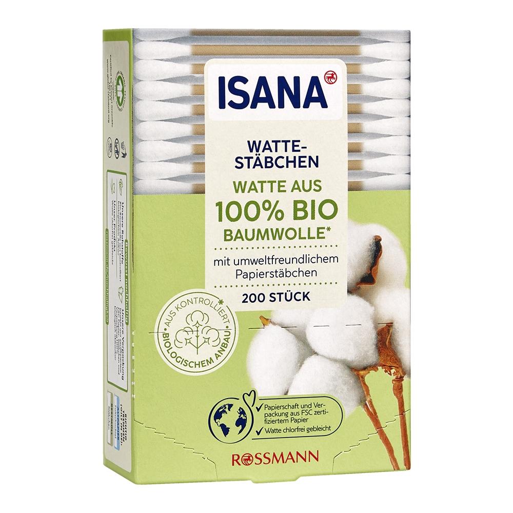 Isana 100% Cotton Nature Cotton Swabs 200-Pack