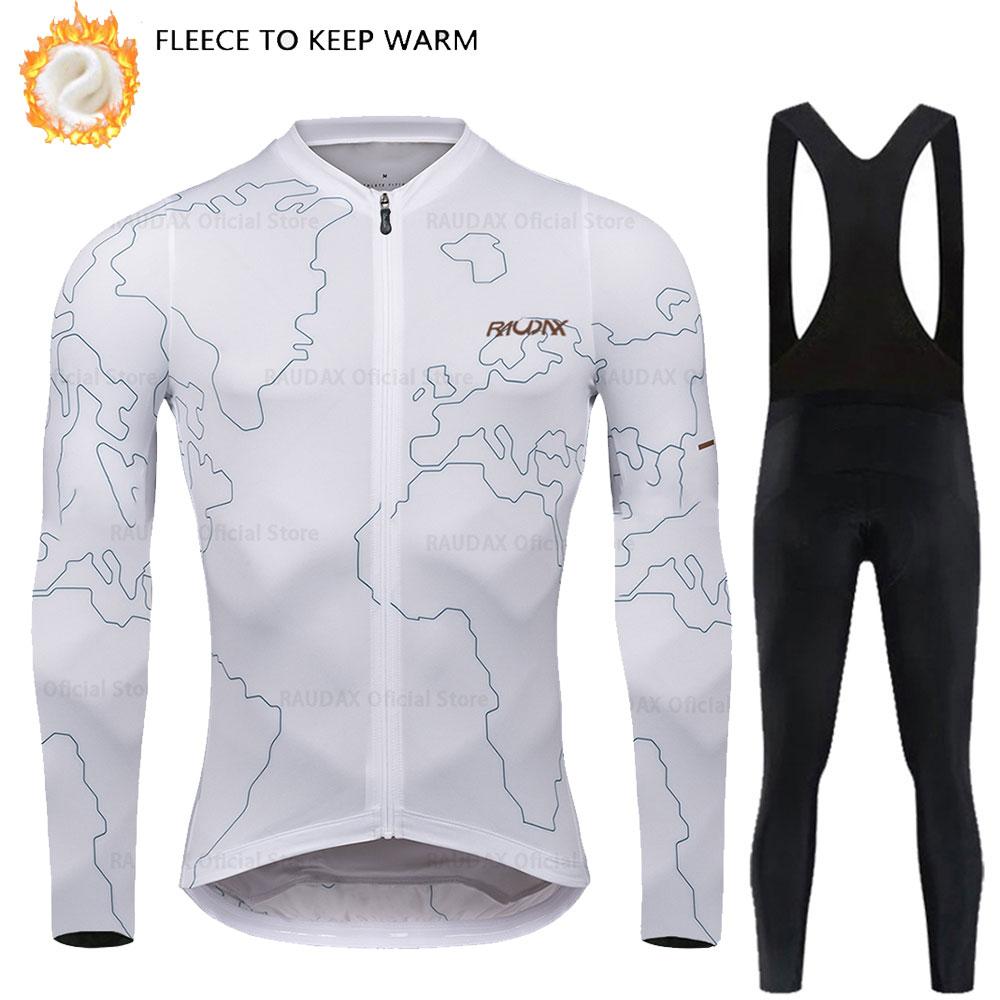 Winter Thermal Fleece Cycling Jersey Top MTB Bike Outdoor Men's Road Bicycle Clothing Long Sleeves Shirt Uniform