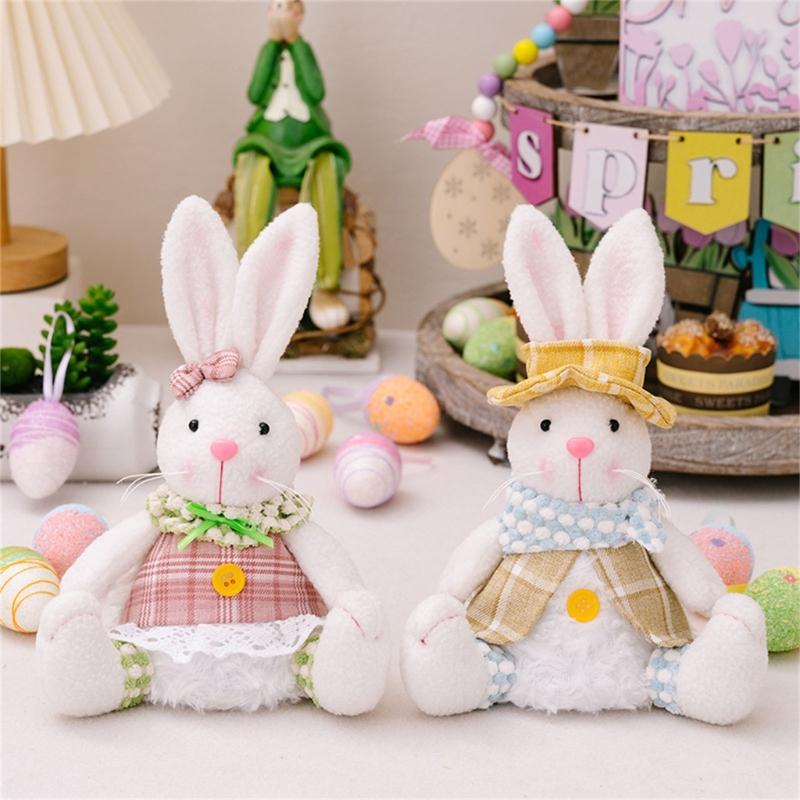 Beautiful Easter Rabbit Doll Decorative Easter Rabbit Toy Perfect for Holiday Decorationa and Window Display