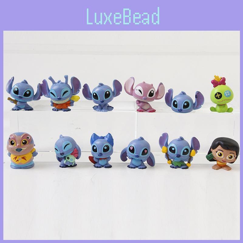Pvc 12pcs Stitch Action Figures Model Toy Decoration Gifts Ornament Cartoon