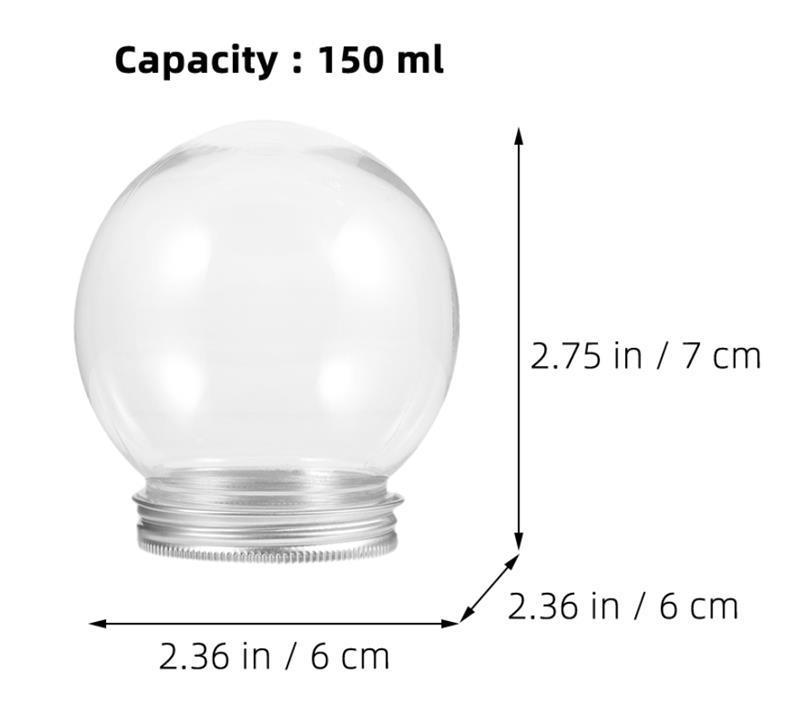 

Candy Jar With Lid Globe With Lid Clear Cookie Container Home Storage Box Empty Christmas Ball Multi-Functional Jewelry Storage