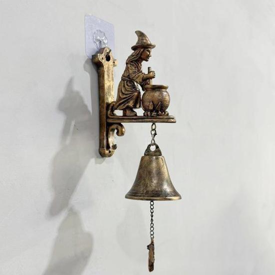 Dog Welcome Bell Vintage Shopkeepers Bell Wall Mounted Dog Door Bell with Welcome Sign for Farmhouse Home Front Door Entrance