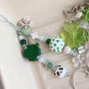 1Pcs Cute Bag Pendant Four-Leaf Clover Beaded Keychain For Women And Girls Lucky Star Wishing Bottle Phone Case Charms Decor