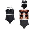 Vintage High Waist Bikini Monokini Swimwear Set For Women With Timeless Elegance