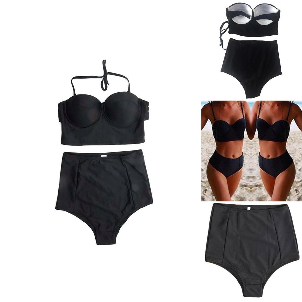 Vintage High Waist Bikini Monokini Swimwear Set For Women With Timeless Elegance