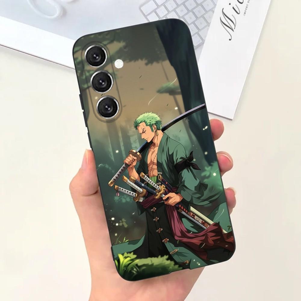 Anime Ones P-Pieces Zoro Phone Case For Samsung S25,S24,S21,S22,S23,S30,Ultra,S20,Plus,Fe,Lite,Note,10,9,5G Black Cover
