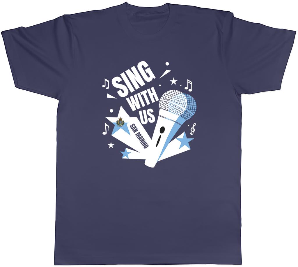 San Marino Music Sing with Us Note Karaoke Unisexs TShirt Tee Gift Top