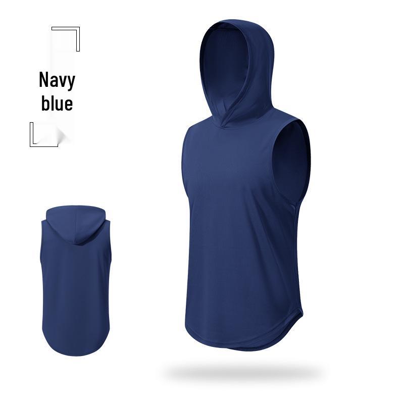 Men's Quick-Dry Hooded Sports Tank Top - Sleeveless Basketball Training Vest