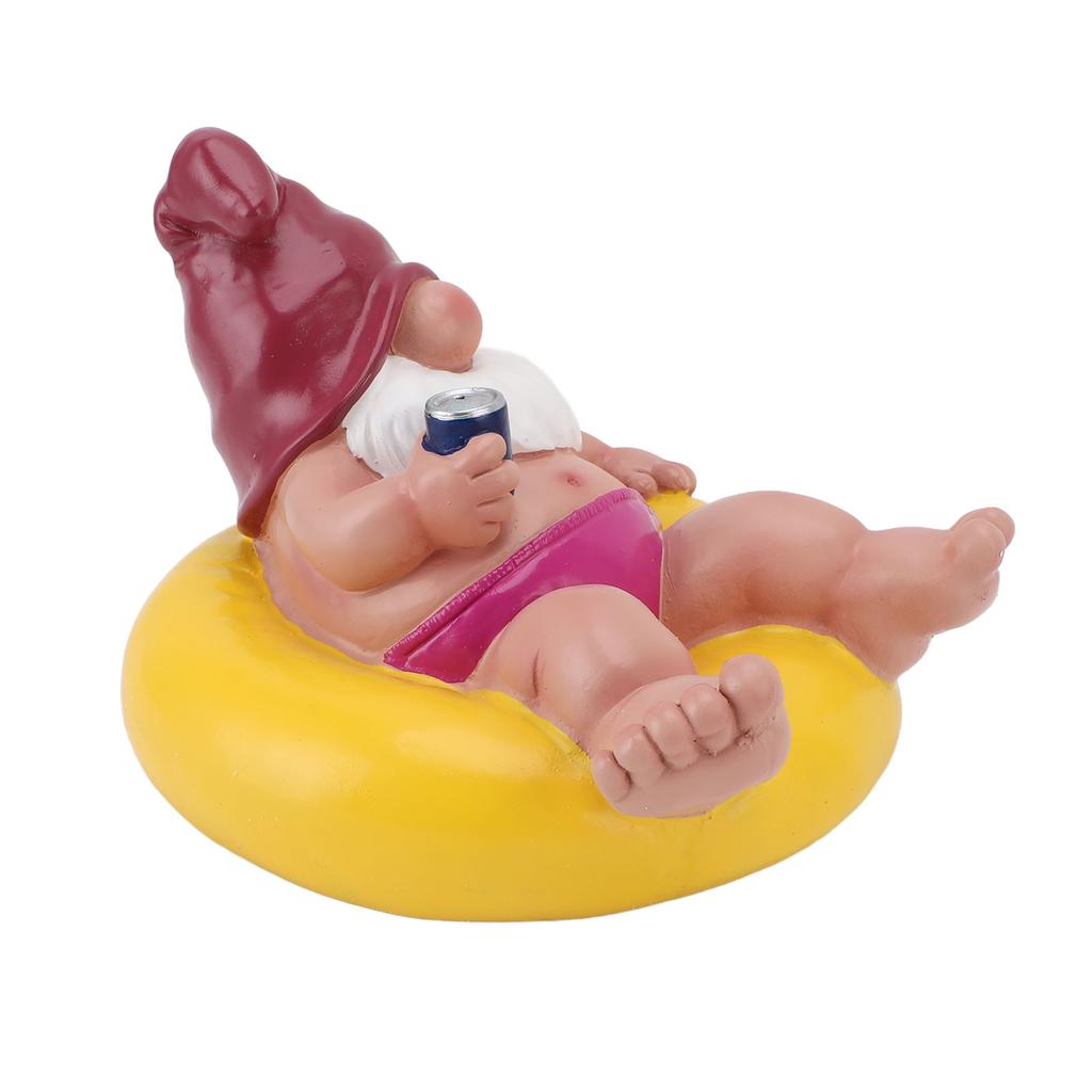 Pool Schwimmer Gnom Statue Harz Pool Party Entspannend Lustig Garten Schwimmende Gnom Figur für Außendekor