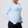 Cross-Border Slim-Fit Long Sleeve Yoga & Fitness Top for Women