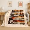 Kpop Stray Kids Music Star Flannel Blanket Soft Warm Throw Blanket for Bedroom Living Room Bed Travel Camping Picnic Gift