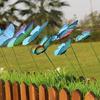 12 szt. Butterfly Metal Stakes Outdoor Yard Lawn Planter Garden Decor Motyle