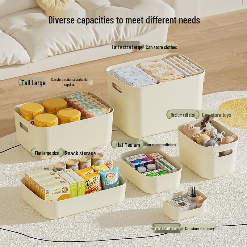 Box Storage With Stackable Dustproof Lid For Toys Snacks Dolls Cosmetics Clothes