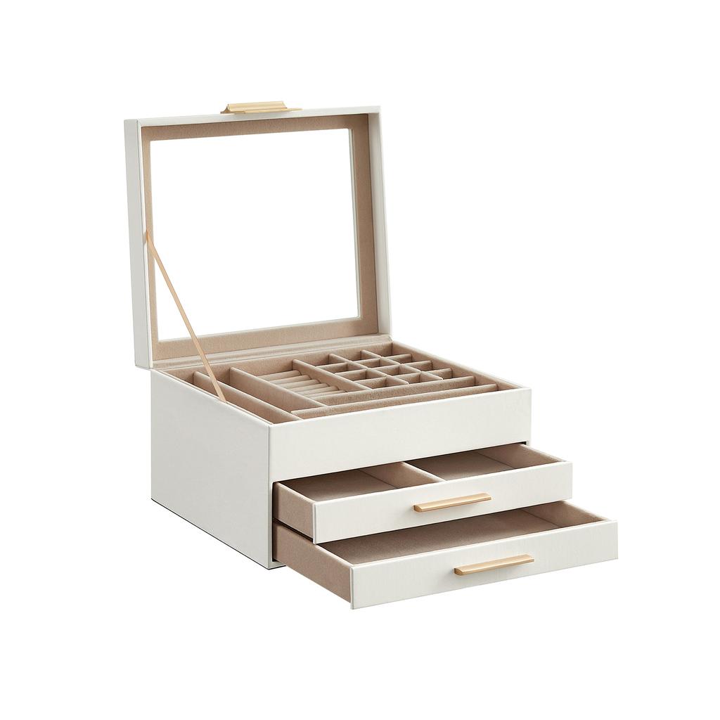 Chest Container Jewelry box Casket with compartments and 2 drawers