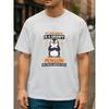 European Size "My Spiritual Animal Is The Irritable Penguin." This Summer Fashion T-shirt with A Cute Funny Penguin Style Casual Short-sleeved T-shirt