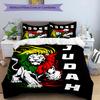 Rastafari Lion of Judah 3pcs Bedding Set Duvet Cover Closure Includes 1 Duvet Cover & 2 Pillowcases for All Seasons Bedroom Home Dorm Decor