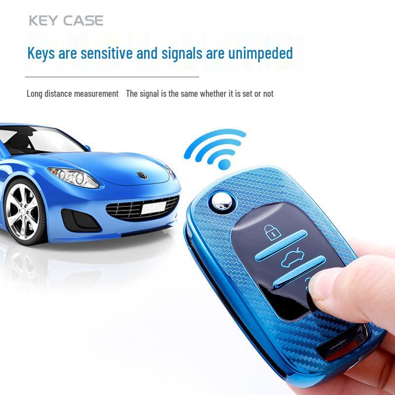 Baojun B06H TPU Kolfibertextur Bilnyckelskydd