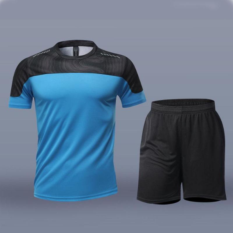 Adult Running Sportswear Quick Drying T-shirt Set Short Sleeve Uniform Fitness Clothes Tracksuit Gym Sports Outfit Clothing