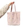 2 embroidered letters future corduroy shoulder merard color scheme handheld canvas bag women tote bag bag