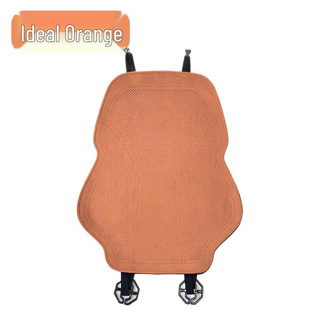 Breathable Suede Velvet Car Seat Cushion for Driver - Perforated, All-Season Cover