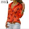 HNXC Women's Fashion Casual  Long Sleeve POLO Neck Blouses & Shirts