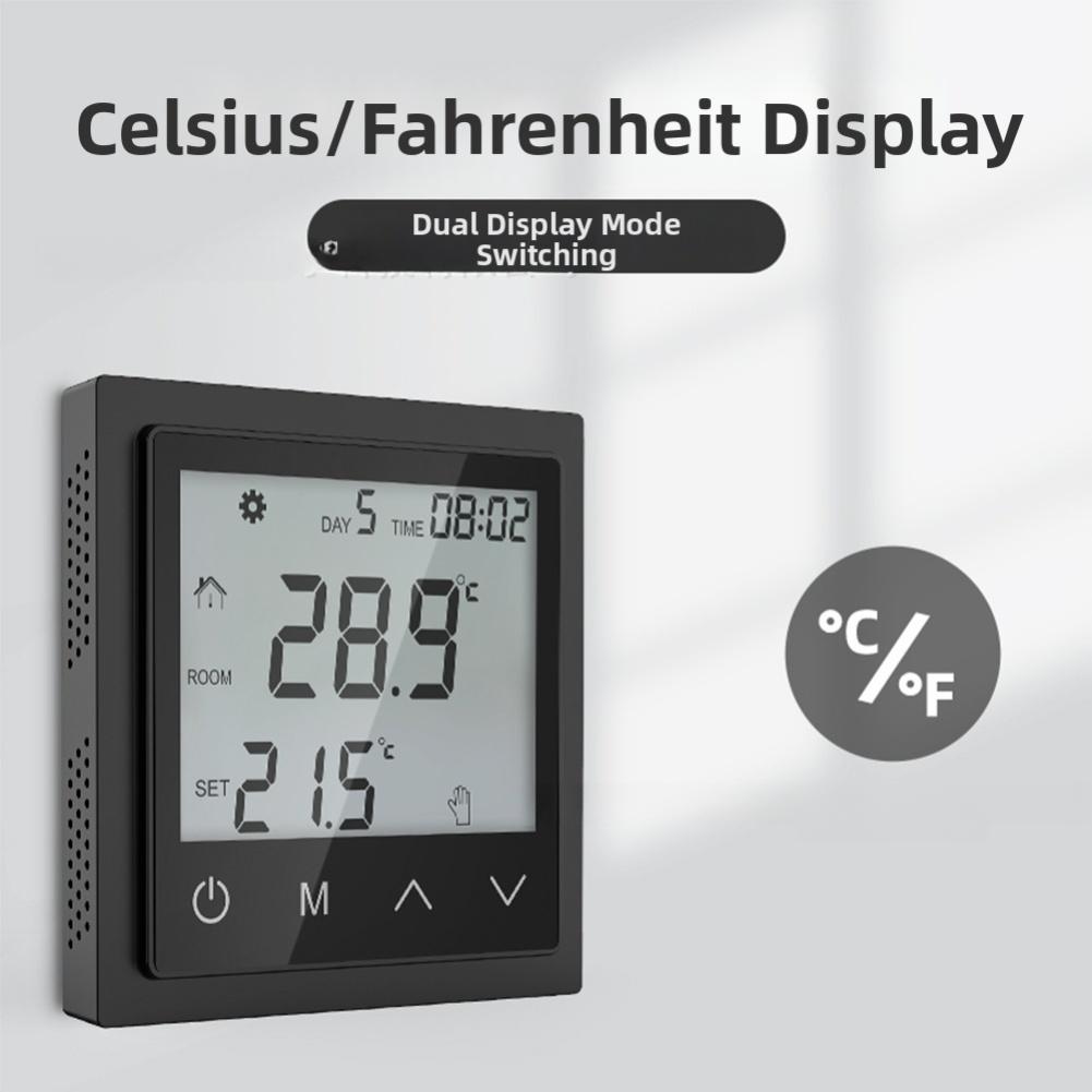 Child Lock Thermostat Floor Heating Control Easy Installation Automatic Memory For Power Outages For Underfloor Heating