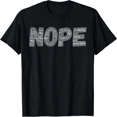 Grappig NEE Vandaag Niet Woordwolk Sarcasme T-shirt