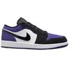 Air Jordan 1 Low Court Purple Unisex Sneakers White Black-Court-Purple 553558-125