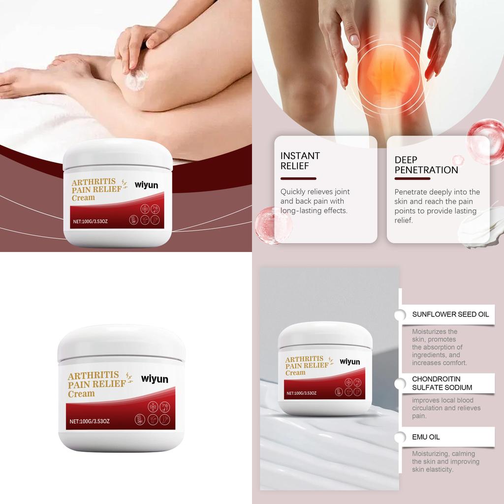 Wiyun Body Care Cream For Relaxing Massage And Daily Comfort In Arms And Legs