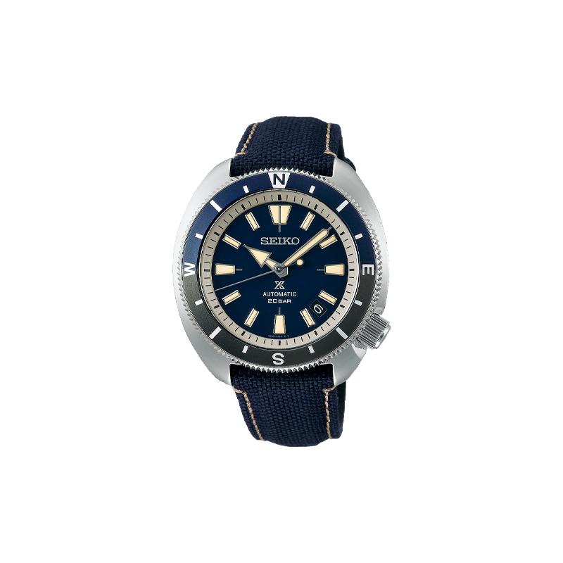 SEIKO prospex series 200 meters waterproof mechanical movement canvas strap men s watch blue dial SRPG15K1 синий