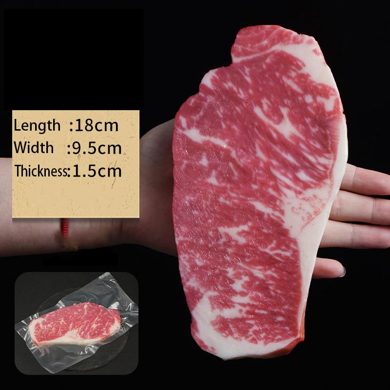 Artificial Meat PVC Simulation Steak Model Roast Pork Bacon Restaurant Barbecue Western Food Decor Fake Food Photography Props