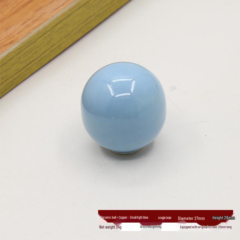 Colored Round Ceramic Door and Drawer Handle