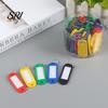 Property Management Key Tags 50Pcs Bright Colors Plastic Waterproof Writable Hotel Oil-resistant Organizer with Detachable Metal Rings Crack-resistant