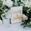 1 Inch Handwritten Letter Sticker Gold Sand Silver Sand Shiny Stout Waterproof Gift Greeting Card DIY Alphanumeric Sticker