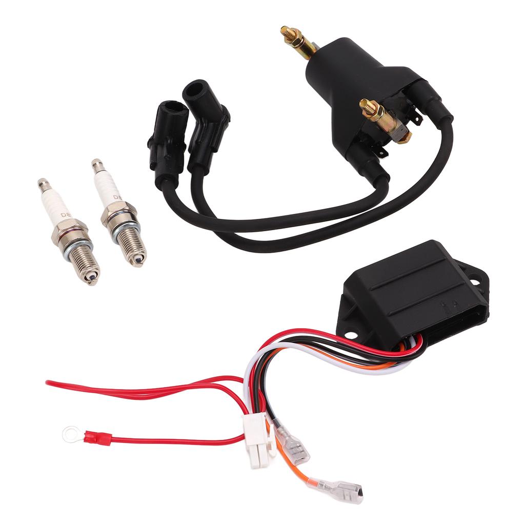 Club Car CDI Ignition Coil Spark Plug Set EPIGC107 Replacement for EZGO 4 Cycle Gas 1991‑2002