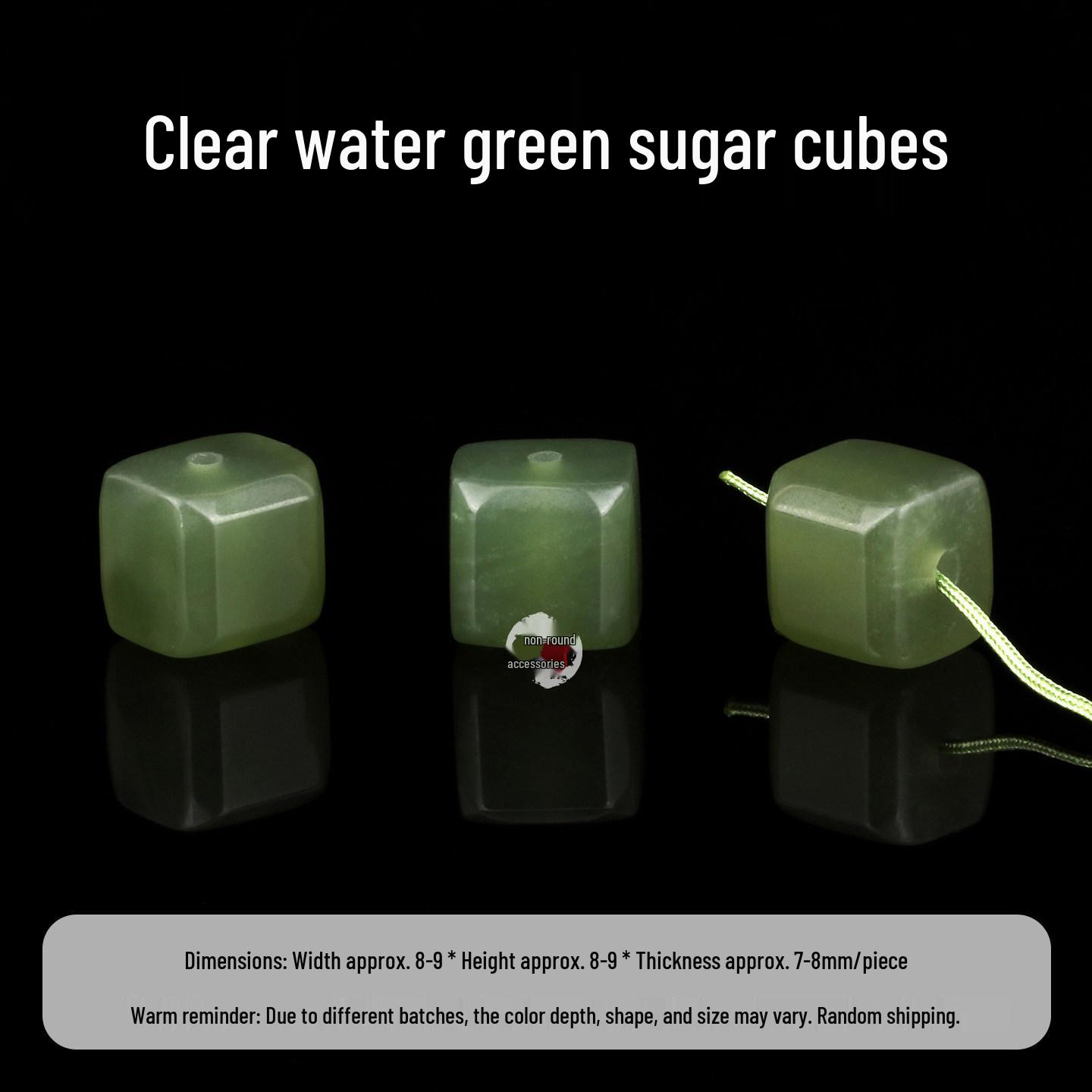 Hetian Jade Qinghai Green  Purple Ice Square Beading Bracelet Accessories
