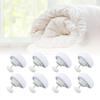 16 Pieces Quilt Fixing Clips Heart Shape Removable Comforter Fastener Duvet Blanket Bedding Holder Pins for Home Use