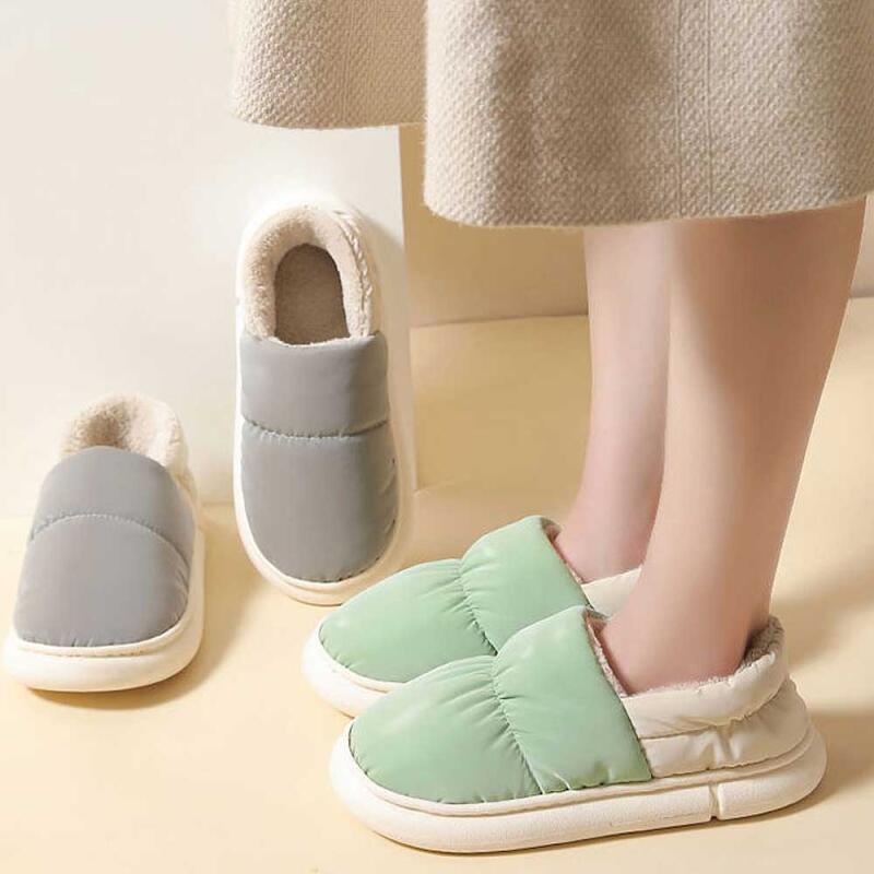 

Winter Unisex Pastel Padded Fur Slippers CH728 Green-Female M
