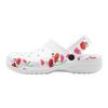 White Printed EVA Clogs for Women Men Flexible Lightweight Slip On Casual Shoes Soft Sole Summer Sandals Daily Comfort Wear