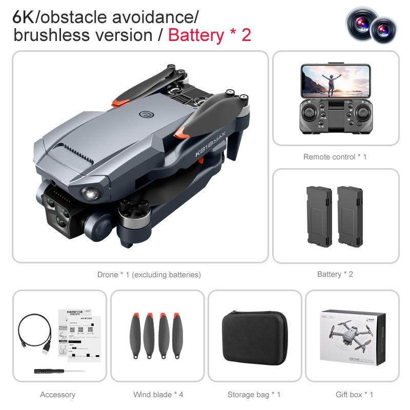 2026 K818 Max Drone 8K 5 Cameras Aerial Photography HD Camera Professional Brushless Motor 360°Obstacle Avoidance Folding 5G WIFI Quadcopter RC UAV