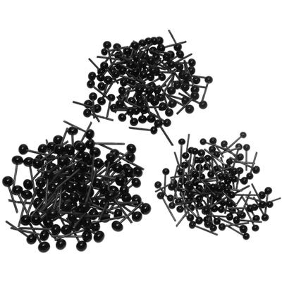 100/50 SZT Czarne Oczy Lalki Szklane Oczy 1/2/3/4/5/6mm Filcowanie Igłą Misie Lalki Zwierzęta Czarne Oczy Lalki Zabawki Akcesoria