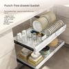 Under-Sink Kitchen Cabinet Storage Rack with Drawer and Tiered Basket
