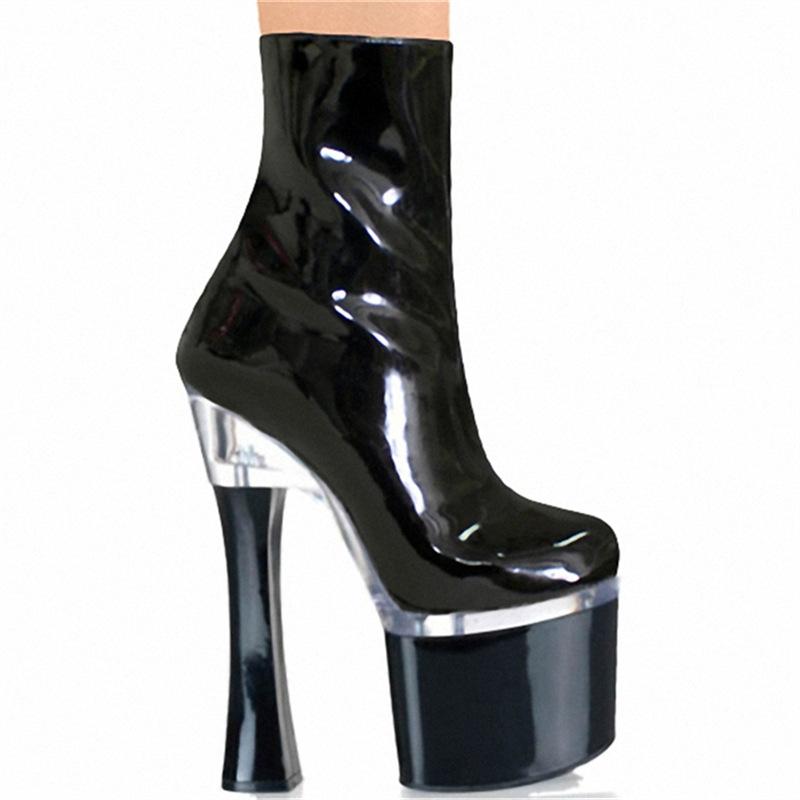 20 cm Hass himmelhohe Sohle transparente Tasche Kopf hohe Absätze dünner Absatz Damengröße