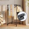 Rolling Floor Clothes and Hat Rack with Storage Shelf 9145: Vertical Bedroom Organizer