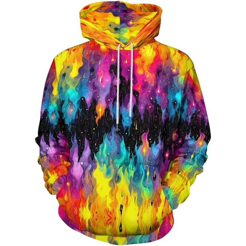 Flame Graphic Hoodie 3D Sweatshirt For Men/Women Hooded Fashion Hip Hop Coat Mens Clothing Fashion Oversized Y2k Men Clothing