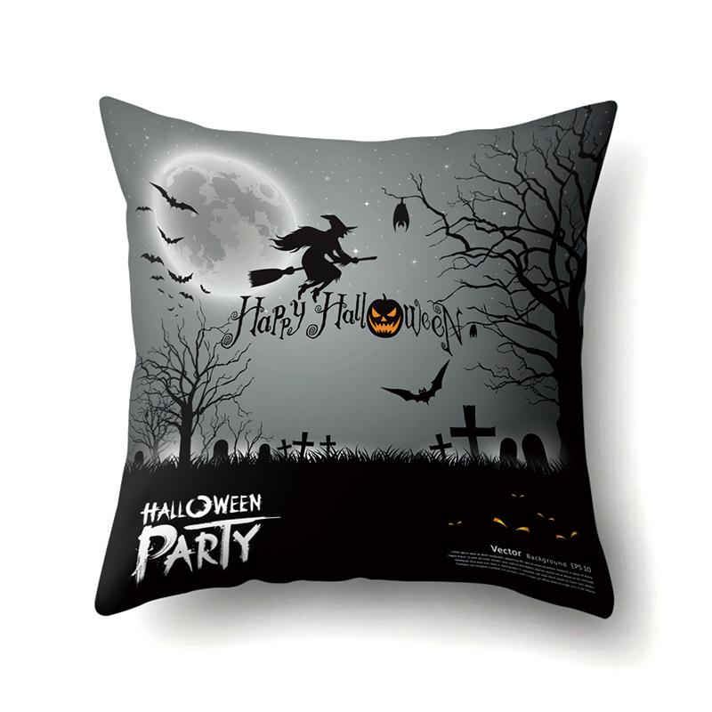 Halloween Pillowcase Car Waist Pillow Pumpkin Sofa Cushion Cover Office Home Living Room Pillowcase